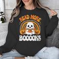 Read More Books Booooks Ghost Pumpkin Cute Teacher Halloween Unisex Sweatshirt