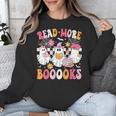 Read More Books Ghosts Reading Book Teacher Halloween Unisex Sweatshirt