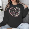 Read Your Heart Out Valentines Teacher Reading Book Lover Unisex Sweatshirt