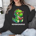Readasaurus Reading Dinosaur Book Reader Bookworm Unisex Sweatshirt Readasaurus Reading Dinosaur Book Reader Bookworm Unisex Sweatshirt