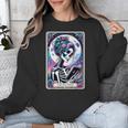 The Reader Tarot Card Reading Skeleton Skull Book Lover Unisex Sweatshirt