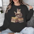 Reading Cat Book Lover Unisex Sweatshirt