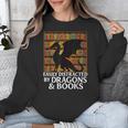 Reading Dragon Easily Distracted By Dragons And Books Unisex Sweatshirt