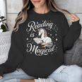 Reading Is Magical Unicorn Book Lover Fantasy Kids Unisex Sweatshirt Reading Is Magical Unicorn Book Lover Fantasy Kids Unisex Sweatshirt