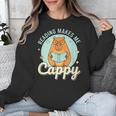 Reading Makes Me Cappy Bookworm Capybara Book Reading Unisex Sweatshirt Reading Makes Me Cappy Bookworm Capybara Book Reading Unisex Sweatshirt