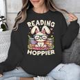 Reading Makes You Hoppier Bunny Book Fans Toddler Kid Unisex Sweatshirt Reading Makes You Hoppier Bunny Book Fans Toddler Kid Unisex Sweatshirt