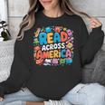 Reads Across Tee America Books Reader Reading Teacher Unisex Sweatshirt