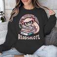 Readsalotl Axolotl Reading Books Glasses Bookworm Pun Fun Unisex Sweatshirt Readsalotl Axolotl Reading Books Glasses Bookworm Pun Fun Unisex Sweatshirt