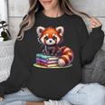 Red Panda Books Lover Reading Bookworm Unisex Sweatshirt