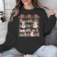 Retro Ghost Reading Book Teacher Librarian Bookish Christmas Unisex Sweatshirt Retro Ghost Reading Book Teacher Librarian Bookish Christmas Unisex Sweatshirt
