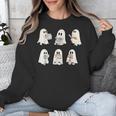 Retro Ghost Reading Books Halloween Bookish Ghost Bookworm Unisex Sweatshirt Retro Ghost Reading Books Halloween Bookish Ghost Bookworm Unisex Sweatshirt