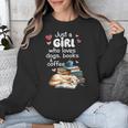 Retro Just A Girl Who Love Dogs Books And Coffee Bookworm Unisex Sweatshirt Retro Just A Girl Who Love Dogs Books And Coffee Bookworm Unisex Sweatshirt