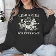 Retro Libraries Are For Everyone Racoon Reading Book Lover Unisex Sweatshirt