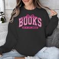Retro Pink Coquette Bow Valentine Book Lover Varsity Unisex Sweatshirt