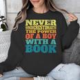 Retro Never Underestimate The Power Of a Boy With a Book Unisex Sweatshirt