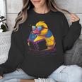 Rubber Duck Rubber Duckie Reading Book Rubber Duckling Unisex Sweatshirt