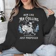 Run Like Mr Collins Just Proposed Books And Running Unisex Sweatshirt Run Like Mr Collins Just Proposed Books And Running Unisex Sweatshirt