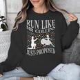 Run Like Mr Collins Just Proposed Vintage Book Quote Unisex Sweatshirt Run Like Mr Collins Just Proposed Vintage Book Quote Unisex Sweatshirt
