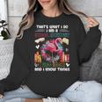 School Secretary Read Books And Know Things Flowers Flamingo Unisex Sweatshirt