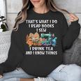 Sewing Reading Books Drinking Tea Sew Sewist Unisex Sweatshirt