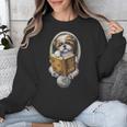 Shih Tzu Book How To Train Your Human Funny Dog Motif Unisex Sweatshirt