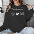 Simple Needs Coffee Paw & Books Reading Graphic Book Lovers Unisex Sweatshirt Simple Needs Coffee Paw & Books Reading Graphic Book Lovers Unisex Sweatshirt