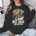 Skier BOOKS ARE GREAT BUT SKIS ARE BETTER Vintage Unisex Sweatshirt
