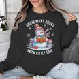Snowman Reading Snow Many Books Snow Little Time Winter Unisex Sweatshirt
