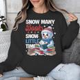 Snowman Winter Snow So Many Books Christmas Snow Little Time Unisex Sweatshirt