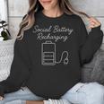 Social Battery Recharging Introvert Minimalist Unisex Sweatshirt