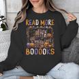 Spooky Halloween Bookshelf Bookcase Read More Books Unisex Sweatshirt Spooky Halloween Bookshelf Bookcase Read More Books Unisex Sweatshirt
