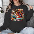Squirrel Reading a Book Lover Bookworm Unisex Sweatshirt