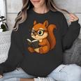 Squirrel Reading Book Lover Unisex Sweatshirt