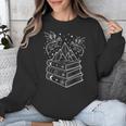 Stack Of Books And Dragons Bookworm Fantasy Books Lover Unisex Sweatshirt
