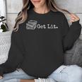 Stack Of Books Get Lit Book Reading Reader Unisex Sweatshirt Stack Of Books Get Lit Book Reading Reader Unisex Sweatshirt