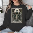 Tarot Cards Guide Book Esoteric Mysticism Clothing Tarot Card Justice Unisex Sweatshirt