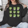 Teacher Reading Shamrock St Patrick’s Day Book Lover Kids Unisex Sweatshirt