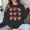 Teacher Valentines Day Reading Book Lover Bookworm Library Unisex Sweatshirt