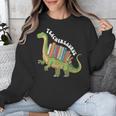 Teachersaurus Dinosaur Teachers Dino Reading Book Librarian Unisex Sweatshirt