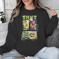 Teenage Mutant Ninja Turtles Retro Neon Comic Book Panels Unisex Sweatshirt