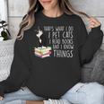 That's What I Do I Pet Cat I Read Books Tuxedo Cat Bookworm Unisex Sweatshirt