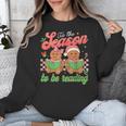 Tis The Season Book Reading Gingerbread Teacher Librarian Unisex Sweatshirt