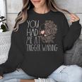 Trigger Warning Dark Romance Reader Smut Spicy Book Merch Unisex Sweatshirt