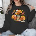 Turkey Reading Books Fall Thanksgiving Teacher Librarian Unisex Sweatshirt Turkey Reading Books Fall Thanksgiving Teacher Librarian Unisex Sweatshirt