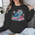 Turtle Bookworm Reading Book Bookworm Book Nerd Cute Graphic Unisex Sweatshirt