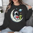 UFO Alien Astronaut Reading Book In Space Unisex Sweatshirt UFO Alien Astronaut Reading Book In Space Unisex Sweatshirt