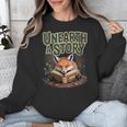 Unearth A Story Fox Reads a Book Unisex Sweatshirt