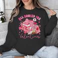 Valentine All Booked Book Coffee Coquette Bow Girl Women Unisex Sweatshirt Valentine All Booked Book Coffee Coquette Bow Girl Women Unisex Sweatshirt