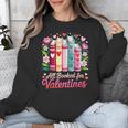 Valentine All Booked For Valentine Book Lovers Teacher Kid Unisex Sweatshirt