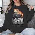 I Like Video Games Bearded Dragon Gamer Introvert Mood Unisex Sweatshirt I Like Video Games Bearded Dragon Gamer Introvert Mood Unisex Sweatshirt